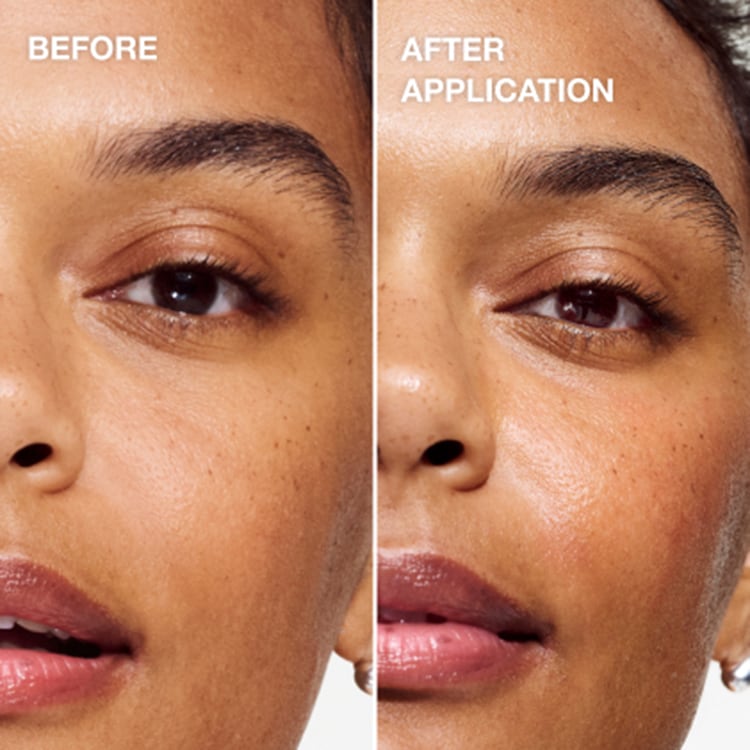 Model before and after application of serum