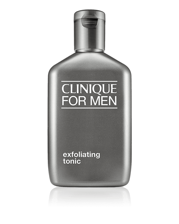 Clinique For Men™ Loción Exfoliante, Formulada para pieles normales. Retira las células muertas de la superficie de la piel y facilita el afeitado. Tiene propiedades antisépticas. Evita el riesgo de infección de los pequeños cortes del afeitado.