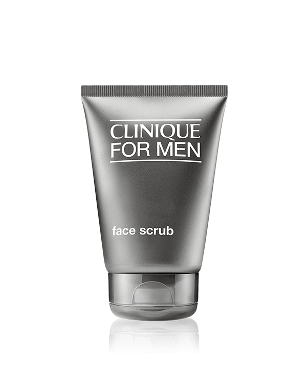 Clinique For Men™ Exfoliante Facial, Aplícala antes del afeitado. Restablece la piel y la suaviza. Elimina la piel muerta y la grasa.