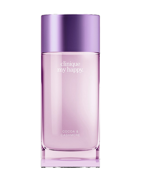 Clinique My Happy™ Cocoa &amp; Cashmere, Una fragancia oriental ambarina para llevar sola o combinar.