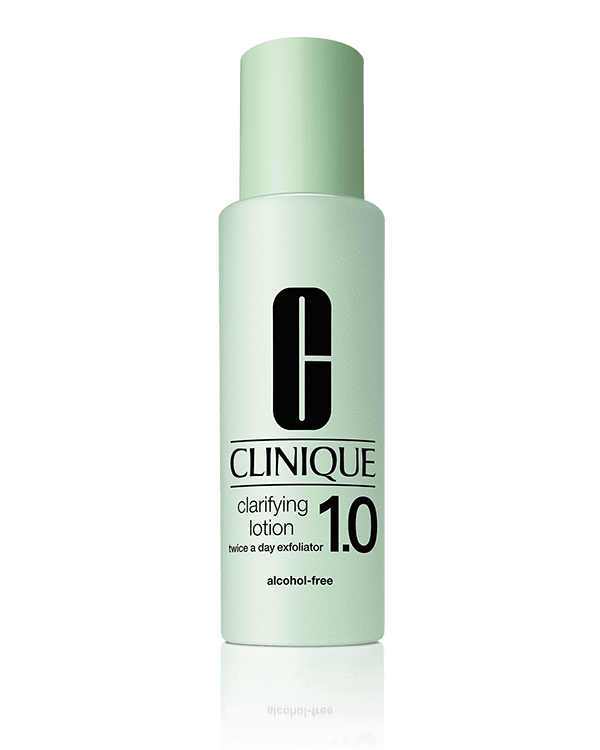 Loción Clarificante 1.0 Sin Alcohol, Loción exfoliante, desarrollada por dermatólogos, que retira las células muertas y los restos de suciedad para conseguir una piel más suave y luminosa.